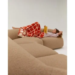 Divano Angolare Componibile 4 Posti In Boucle Sofia