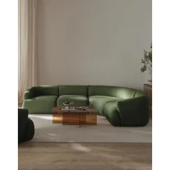 Divano Angolare Componibile 4 Posti In Boucle Sofia