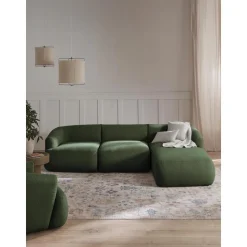 Divano Angolare Componibile 3 Posti In Boucle Sofia