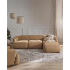 Divano Angolare Componibile 3 Posti In Boucle Sofia