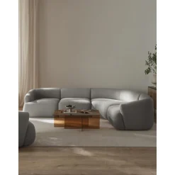 Divano Angolare Componibile 4 Posti In Boucle Sofia