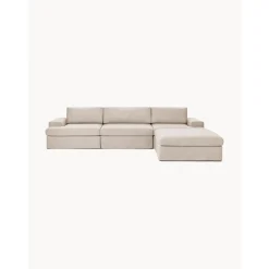 Divano Angolare Componibile 4 Posti Con Rivestimento Sfoderabile Russell