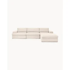 Divano Angolare Componibile 4 Posti Con Rivestimento Sfoderabile Russell