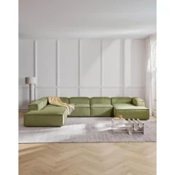Divano Angolare Componibile In Velluto A Coste Lennon