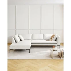 Divano Angolare Con Piedini In Metallo Emma