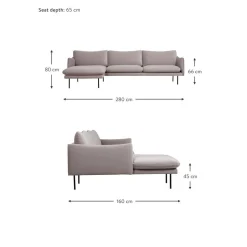 Divano Angolare In Velluto Moby