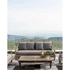 Divano Da Giardino 4 Posti In Legno Di Teak Bali