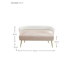 Divano Retro 2 Posti In Velluto Sandwich