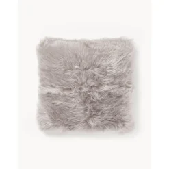 Federa Arredo In Soffice Ecopelliccia Liscia Grigio Chiara Mathilde