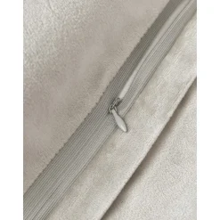 Federa Arredo In Soffice Ecopelliccia Liscia Grigio Chiara Mathilde