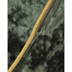 Federa Arredo In Velluto Verde Scuro Con Bordino Enid