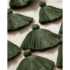 Federa Arredo In Velluto Con Motivo Natalizio E Nappe Skyler