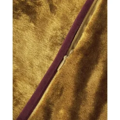 Federa Arredo In Velluto Giallo Ocra Con Bordino Enid