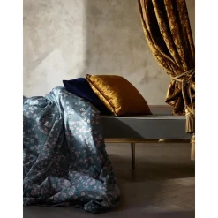 Federa Arredo In Velluto Giallo Ocra Con Bordino Enid