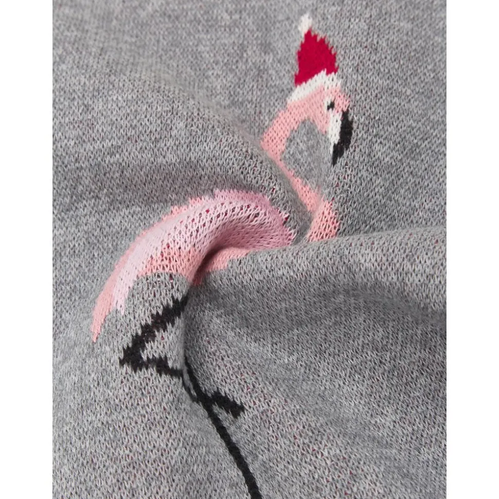 Federa Natalizia A Maglia Con Fenicottero Flamingo