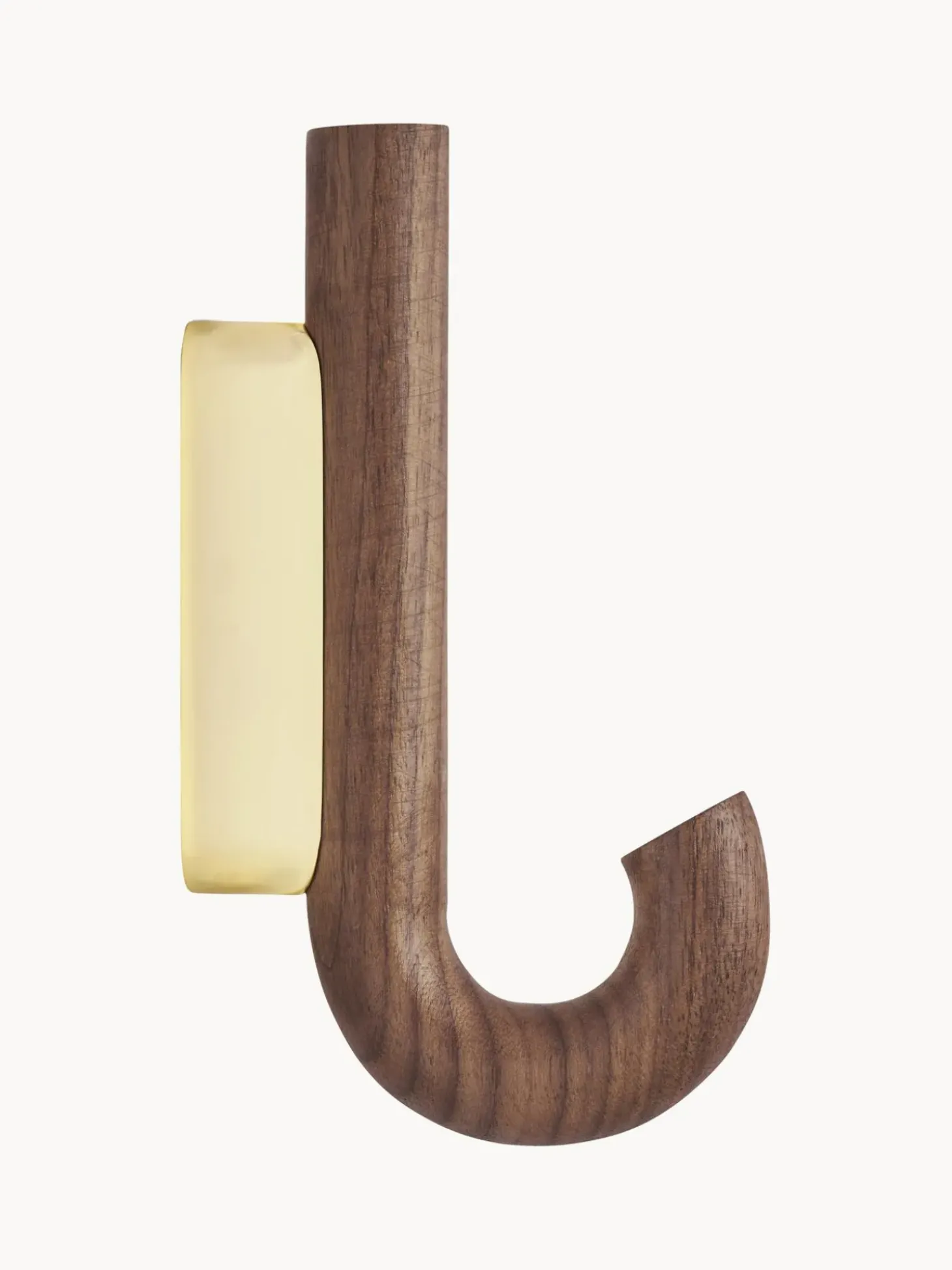 Gancio Da Parete In Legno Di Noce Umbrella, In Diverse Dimensioni
