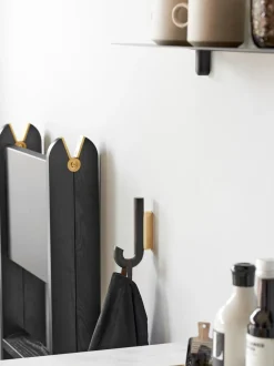 Gancio Da Parete In Legno Di Quercia Umbrella, In Diverse Dimensioni