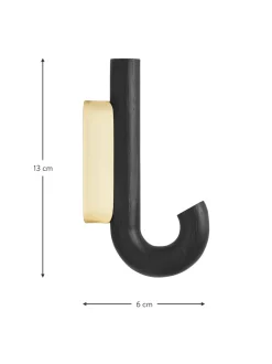 Gancio Da Parete In Legno Di Quercia Umbrella, In Diverse Dimensioni