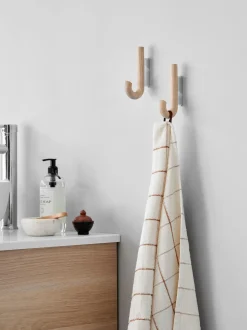 Gancio Da Parete In Legno Di Quercia Umbrella, In Diverse Dimensioni