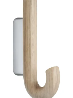 Gancio Da Parete In Legno Di Quercia Umbrella, In Diverse Dimensioni