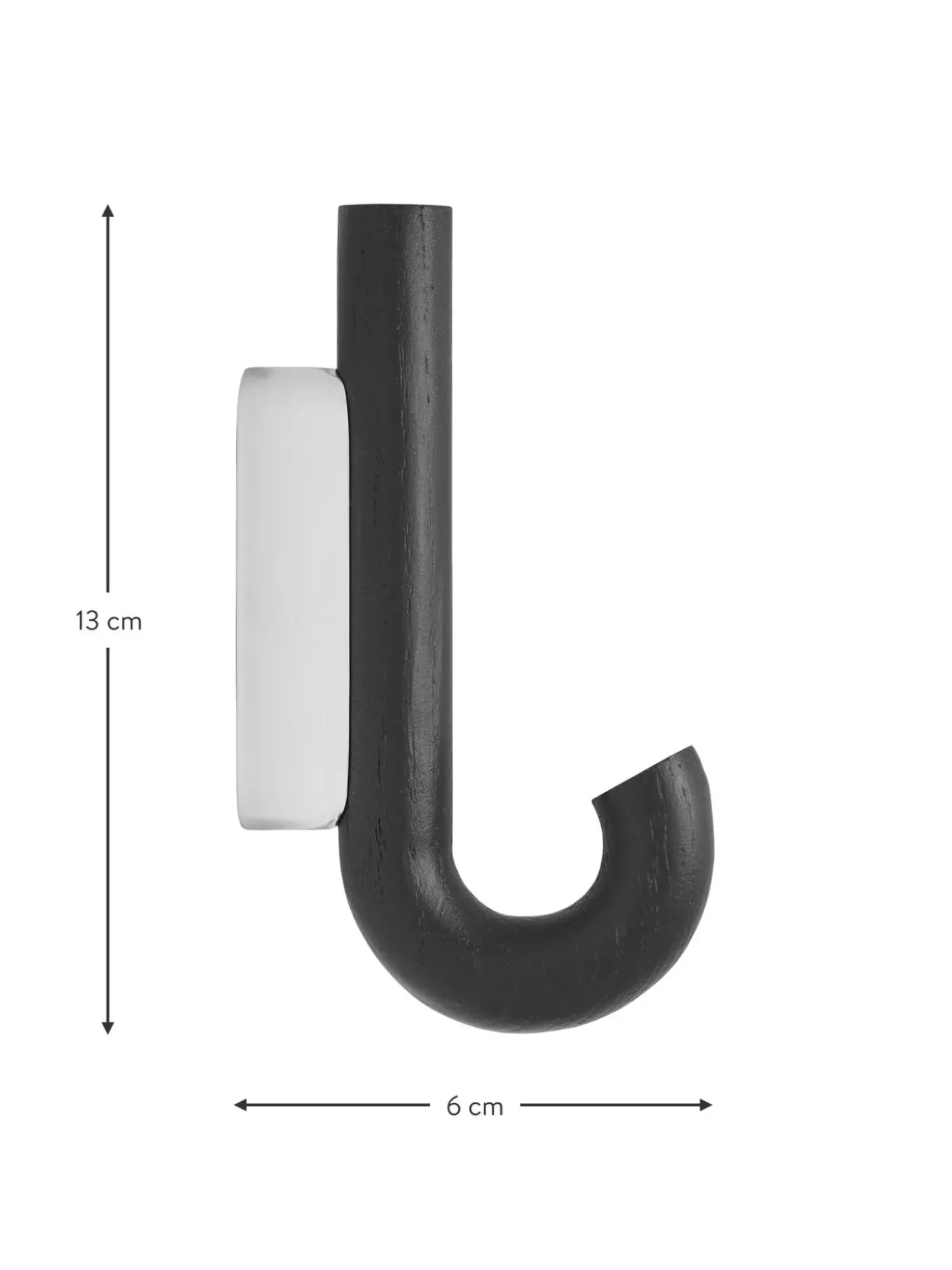 Gancio Da Parete In Legno Di Quercia Umbrella, In Diverse Dimensioni