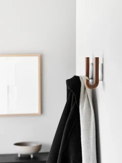 Gancio Da Parete In Legno Di Noce Umbrella, In Diverse Dimensioni