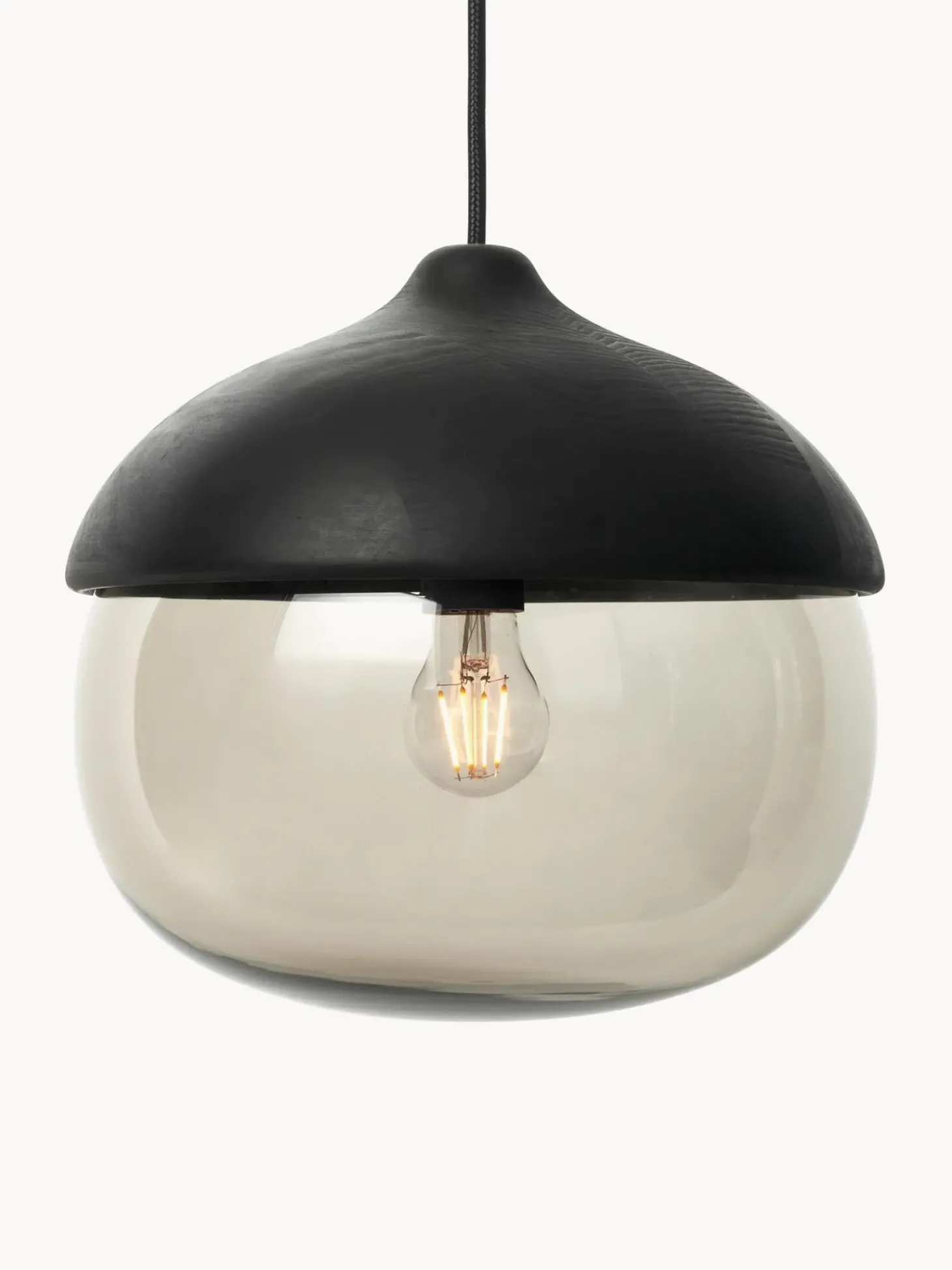 Lampada A Sospensione A Forma Di Ghianda In Vetro Soffiato Threo