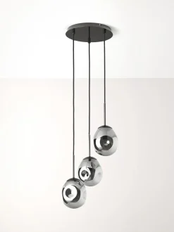 Lampada A Sospensione A Grappolo In Vetro Specchiato Amora