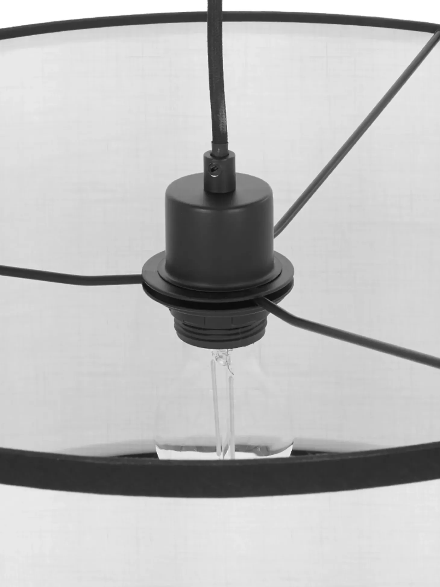 Lampada A Sospensione Con Paralume In Lino Claudette