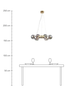 Lampada A Sospensione Grande In Vetro Specchiato Circle
