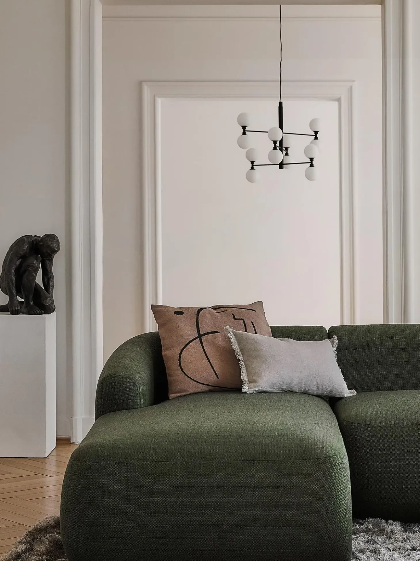 Lampada A Sospensione Grande Con Sfere In Vetro Grover