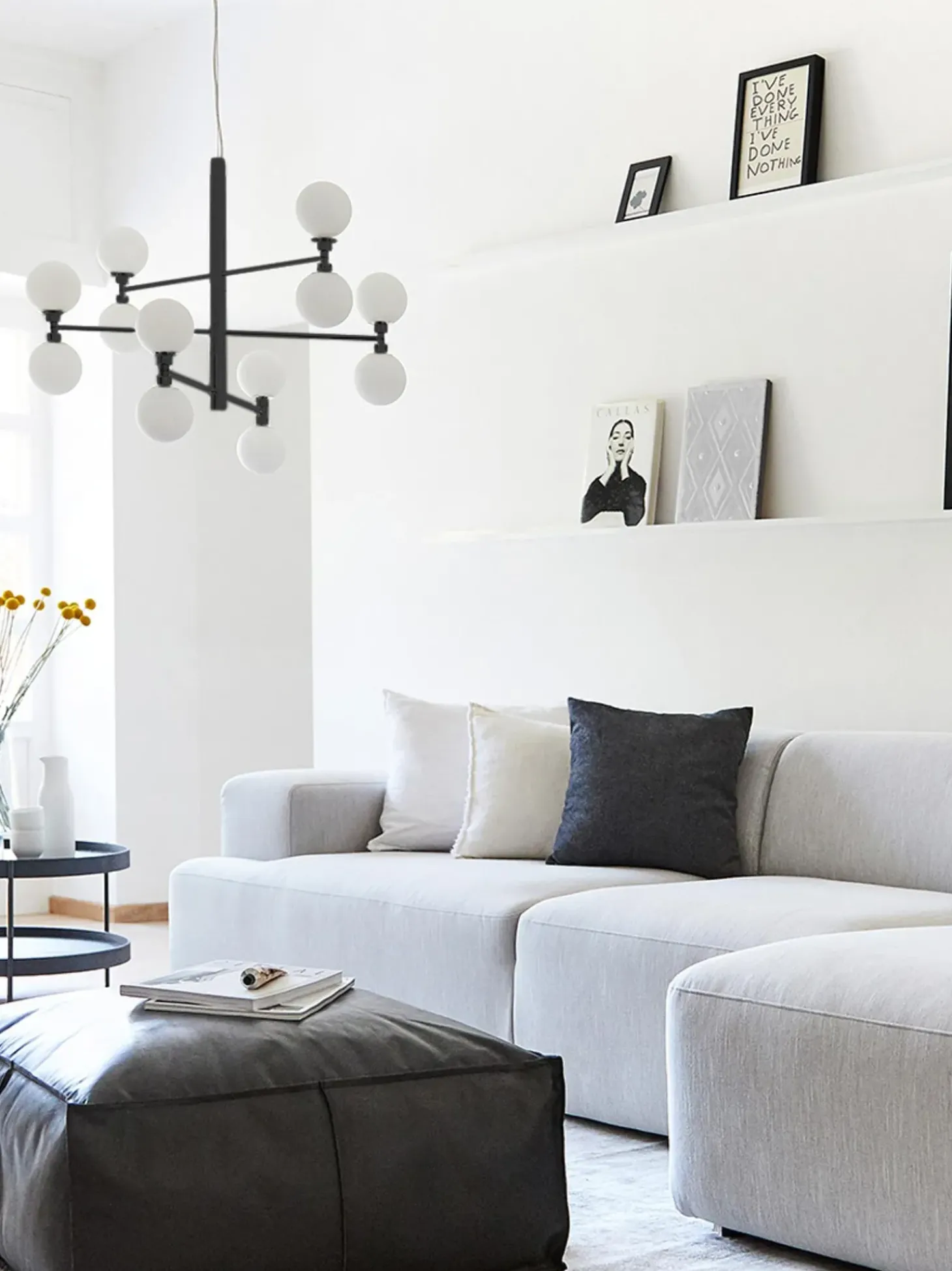 Lampada A Sospensione Grande Con Sfere In Vetro Grover