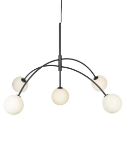 Lampada A Sospensione Grande In Vetro Opale Heaven