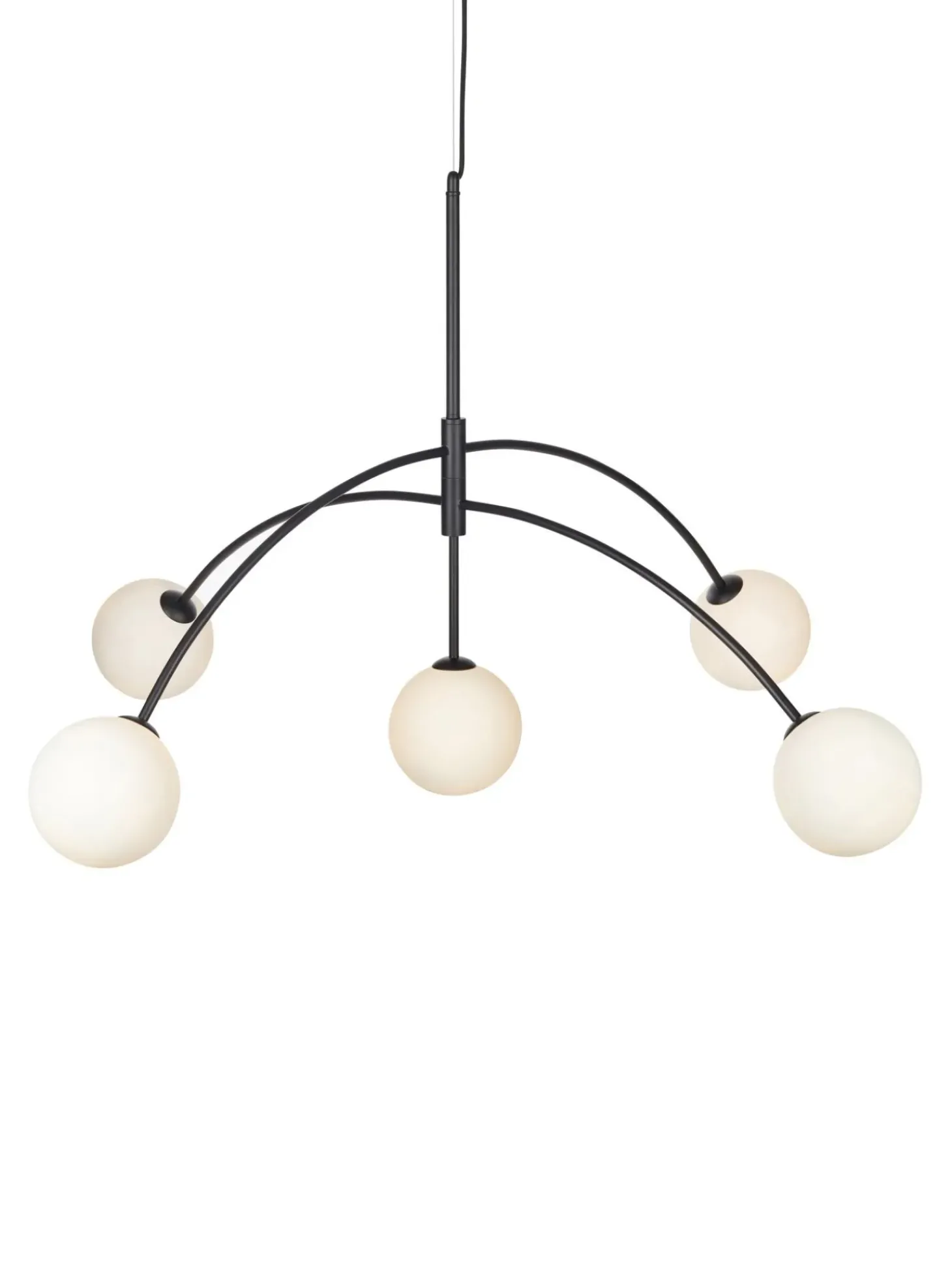 Lampada A Sospensione Grande In Vetro Opale Heaven