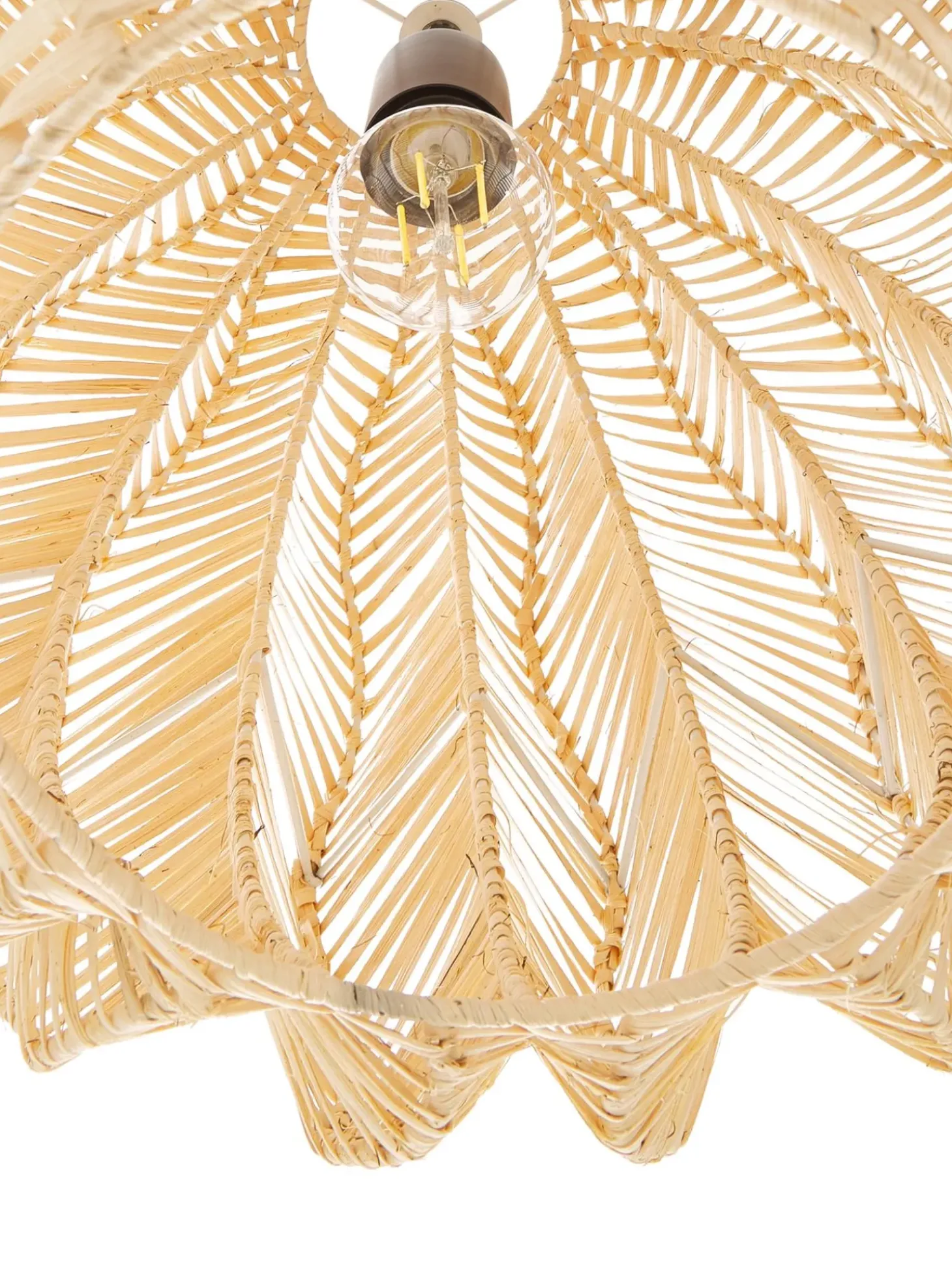 Lampada A Sospensione In Rattan Ufe