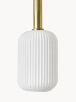 Lampada A Sospensione In Vetro Opalino Candela