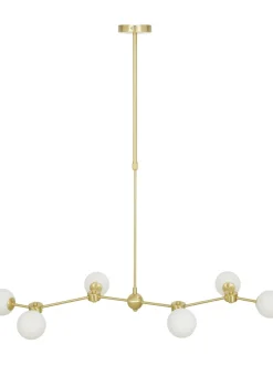 Lampada Grande A Sospensione In Vetro Opale Aurelia