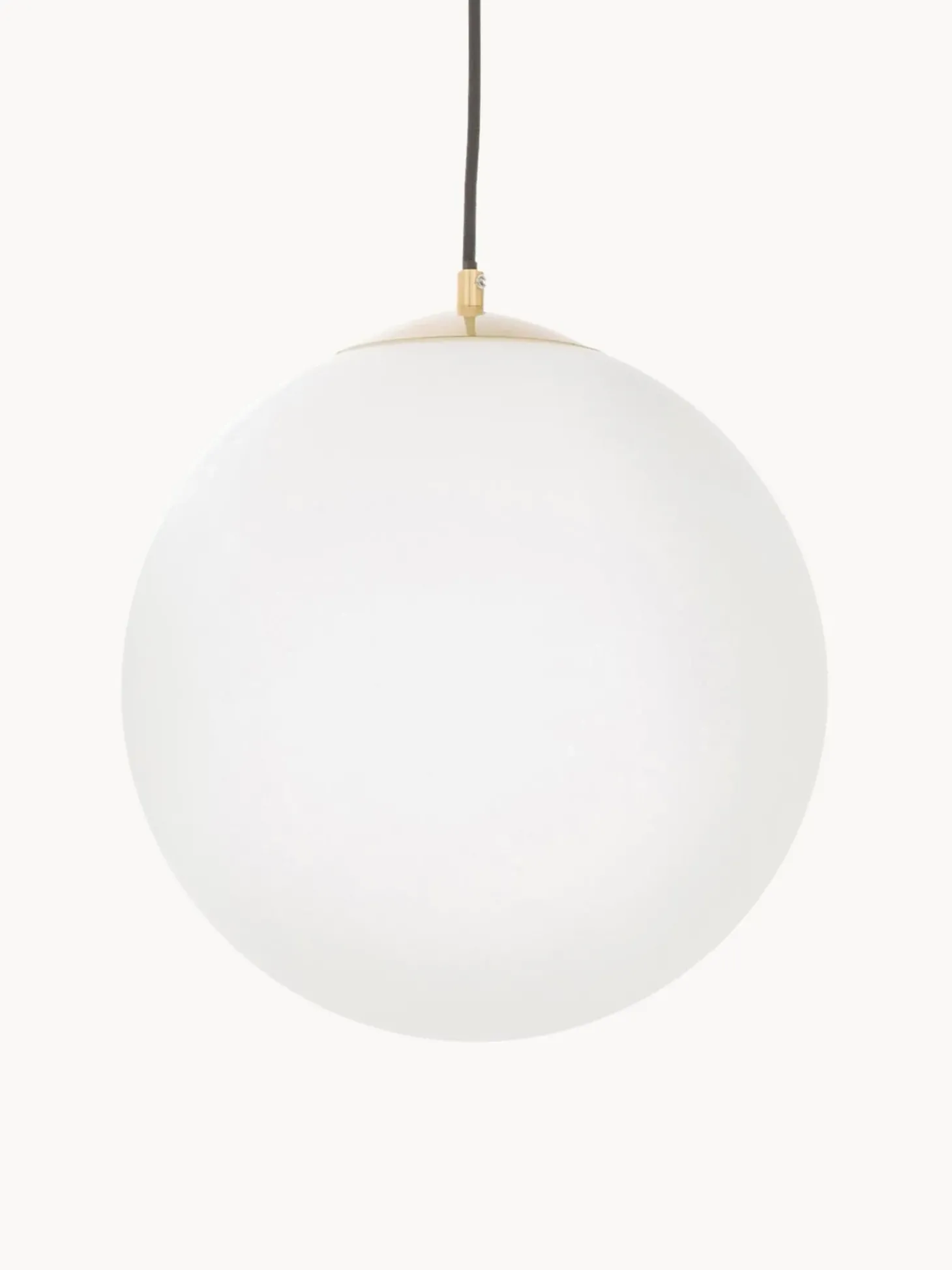 Lampada Sferica A Sospensione In Vetro Opalino Beth