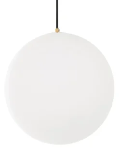 Lampada Sferica A Sospensione In Vetro Opalino Beth