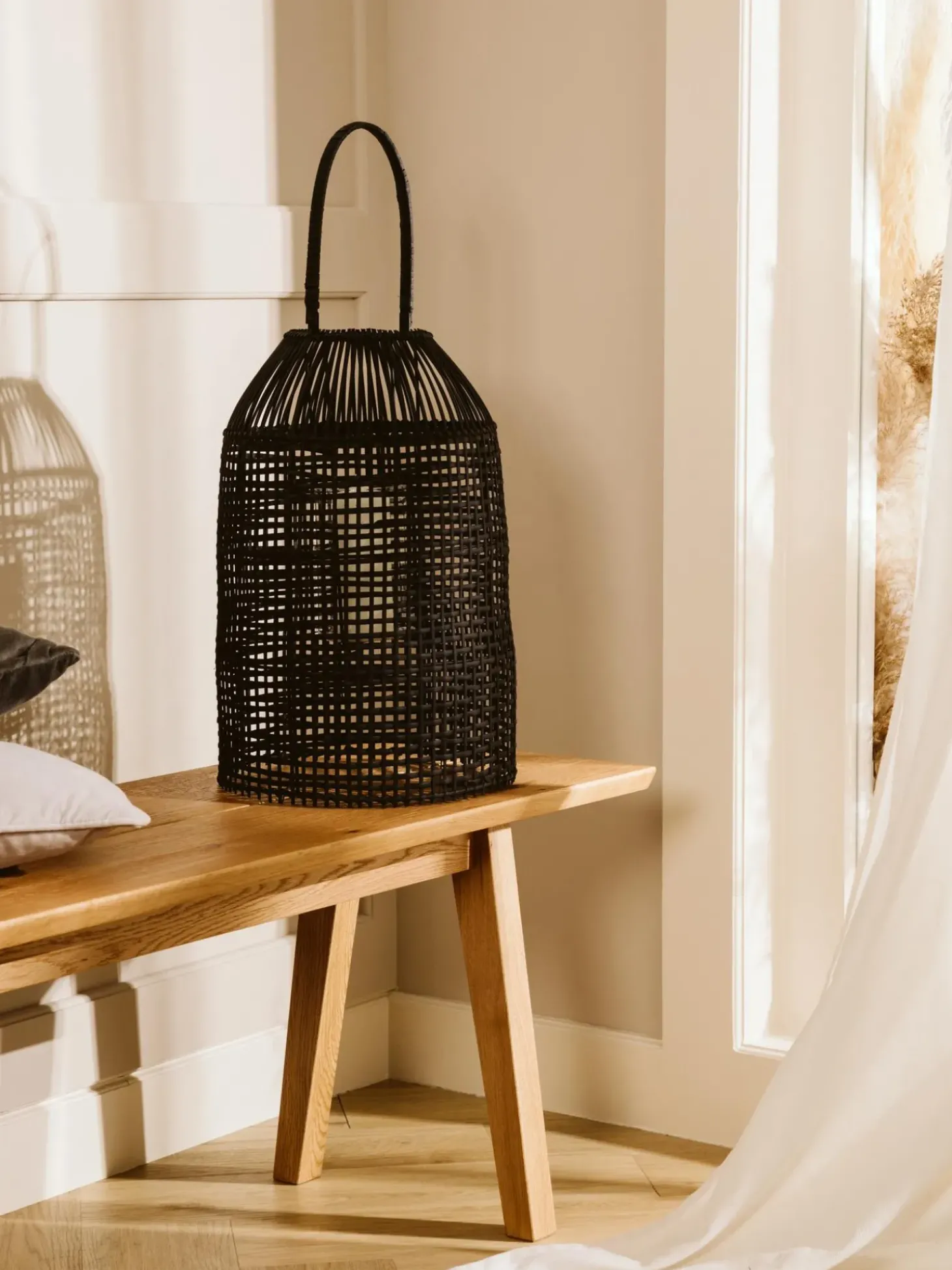 Lanterna Fatta A Mano In Rattan Hazel