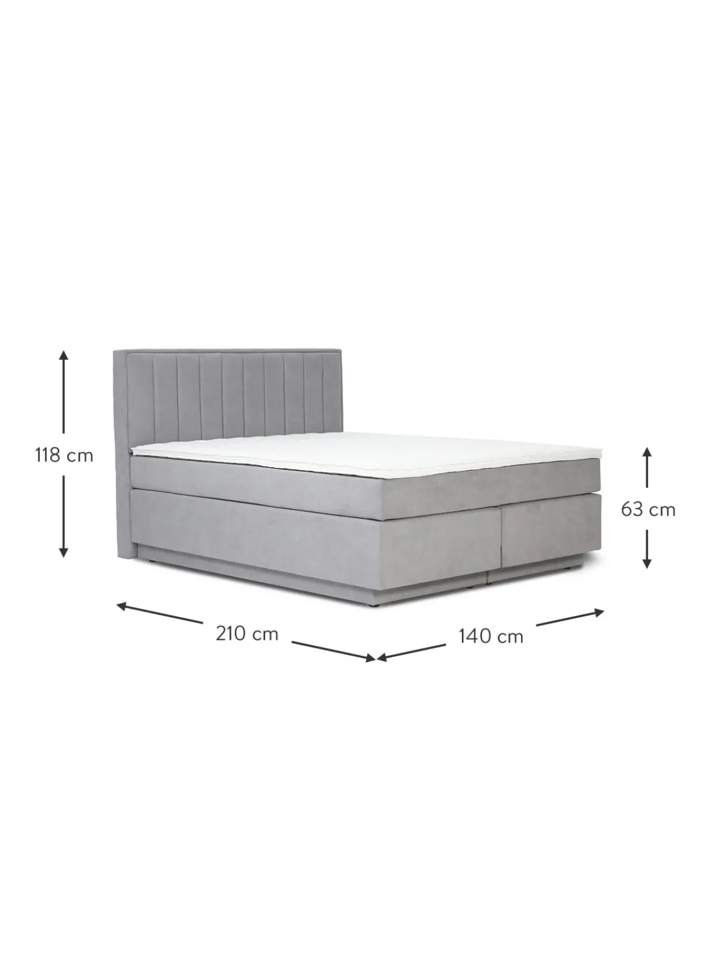 Letto Boxspring Con Contenitore Livia