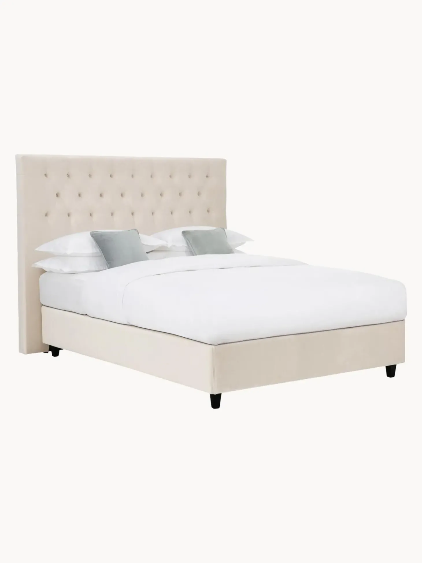 Letto Boxspring In Velluto Premium Pheobe