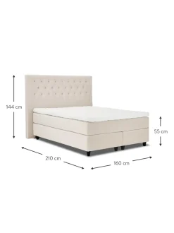Letto Boxspring In Velluto Premium Pheobe