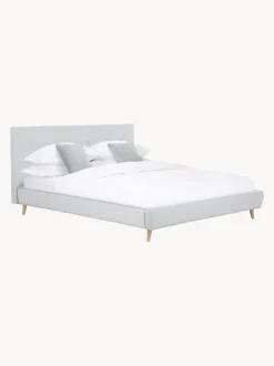 Letto Imbottito Con Piedini In Legno Moon