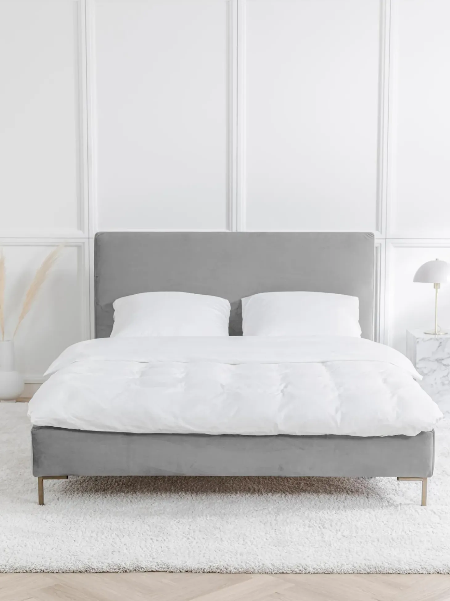 Letto Imbottito In Velluto Peace