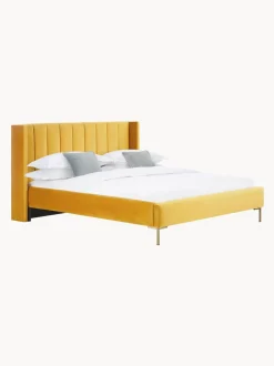 Letto Imbottito In Velluto Dusk