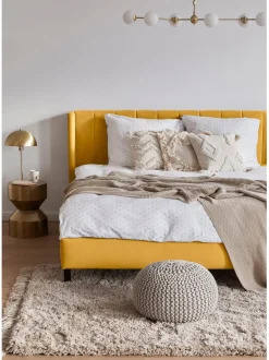 Letto Imbottito In Velluto Dusk