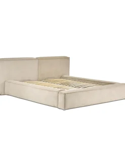 Letto Imbottito In Velluto A Coste Con Contenitore Lennon