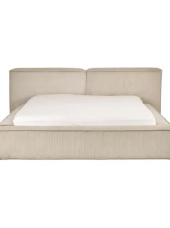 Letto Imbottito In Velluto A Coste Con Contenitore Lennon