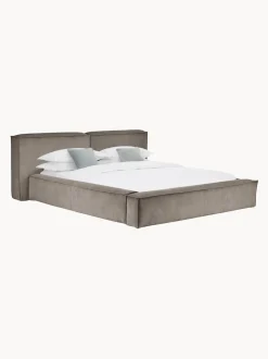 Letto Imbottito In Velluto A Coste Con Contenitore Lennon